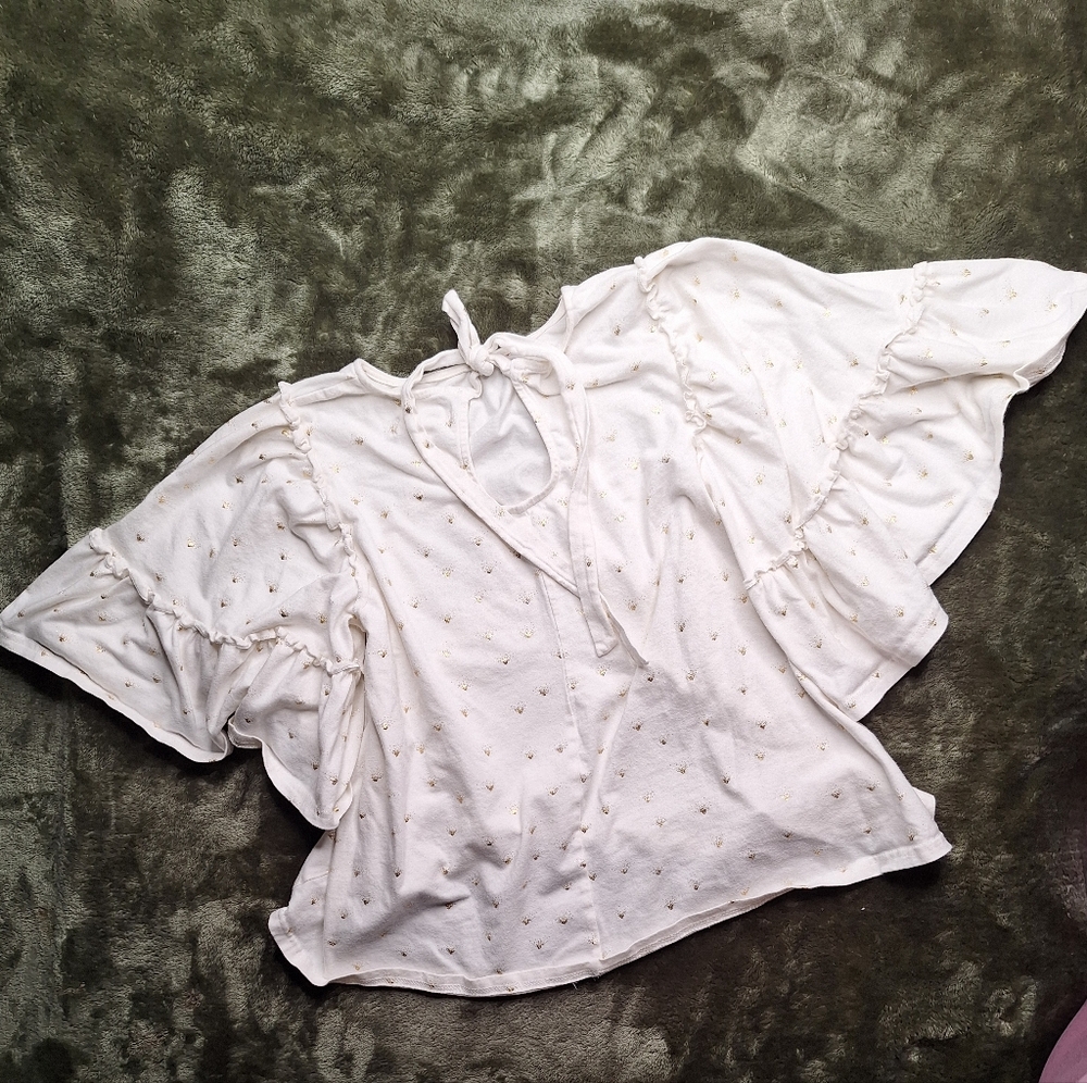 Used Small ALTAR'D STATE‎ Ruffle Shirt - Picture 3 of 4